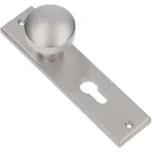 Ami Deurkruk Op Schild Knop Recht - Aluminium - Cilindergat - Afstand 55 Mm