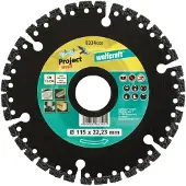 Wolfcraft - Diamantdoorslijpschijf Ø 115 mm - Doorslijpschijf - Diamantzaagblad - 8334000