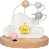 Goki Kralenstructuur: WOLK en STER 12x10,5x10,5cm, hout en metaal, 1+