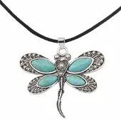 Charme Bijoux Ketting-Libellen-Turqouise -
