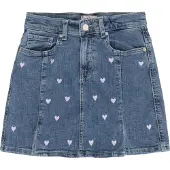 ONLY GIRLS Rok 'KOGHOXTON' blauw denim / wit