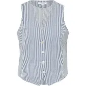 Comma casual identity Gilet blauw denim / wit