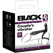 Black Velvets - vibrator en penisring 2-in-1 oplaadbaar - zwart