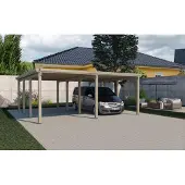 Weka Dubbele Carport 618 Gr.2 576x591cm