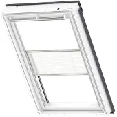 Velux verduisterend rolgordijn met plisse DFD S04 1025S wit / wit