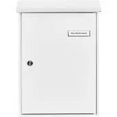 Burg wachter Wandbrievenbus 5832 - Staal - Wit - 27x37x9,2cm