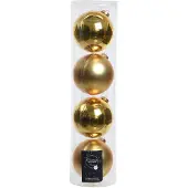 Décoris Bal Glas Glans-mat - Lichtgoud - 10cm