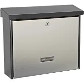 Burg wachter Brievenbus London B+s - Staal En Rvs - Zwart - 37,7x32x11,5 Cm