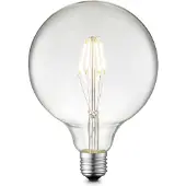 Home Sweet Home Edison Vintage LED filament lichtbron Carbon - Helder - G125 Global - Retro LED lamp - 12.5/12.5/17cm - geschikt voor E27 fitting - Dimbaar - 4W 440lm 3000K - warm wit licht