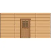 Solid Voorwand Enkele Deur Gecentreerd Hout 480cm