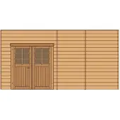 Solid Voorwand Met Dubbele Deur ‘s7746’ Geïmpregneerd Hout 480x245cm