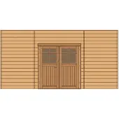 Solid Voorwand Met Dubbele Deur ‘s7745’ Geïmrpegneerd Hout 480x245cm