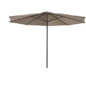 Central Park Parasol Sunny - D 350cm - Taupe - Met Opwindmechanisme 180g/m² Aluminium Mast