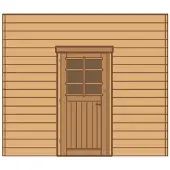 Solid Voorwand Met Enkele Deur ‘s7736’ Hout 270x255