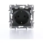 Legrand Inbouwstopcontact Niloé 2-polig Ongeaard Antraciet Ip20