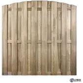 Overig Houten Schutting - Cardiff - Grenen - Groen Geïmpregneerd - Getoogd - 180x180cm - Fsc/pefc
