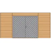 Solid Garagepoort Voor Carport 6 X 5 M Hout