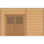 Solid Voorwand Dubbele Deur Links Hout 390cm