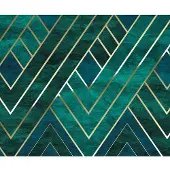 Komar Fotobehang Art Deco - Groen - 2,50m X 100cm
