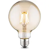Home Sweet Home Edison Vintage LED filament lichtbron Globe - Amber - G95 Deco - Retro LED lamp - 9.5/9.5/13.5cm - geschikt voor E27 fitting - Dimbaar - 6W 600lm 2700K - warm wit licht