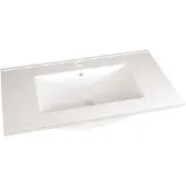Royo Enkele Wastafel Aquavive - Keramiek - Rechthoekig - Wit - 80cm
