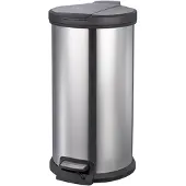 BASELINE Pedaalemmer - Metaal - Zilver - Diameter33x61cm - 40l