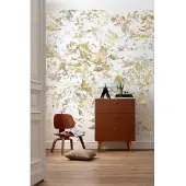 Overig Fotobehang Golden Feathers - Geel - 2,80m X 300cm
