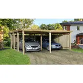 Weka Carport 618 Gr.2 Onbehandeld Zonder Dak 576x591cm