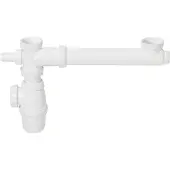 Wirquin Dubbele Spoelbaksifon Ø40mm