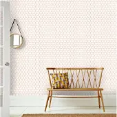 DecoMode Vliesbehang Hexagon - Naturel - 10,05 M X 52 Cm