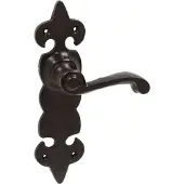 Avenue Deurkruk Op Schild Chateau - Smeedijzer - Zwart - Blind - Schild 205x57 Mm