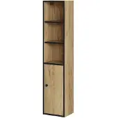 Overig T-bath Kolomkast Lars 140cm Zwart/eiken Mat