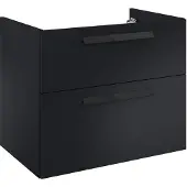 Elita Wastafelonderkast Ness 72cm - Zwart Mat - Met 2 Lades - 72x59x46cm