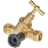 Sanivesk Meerlagen Stopkraan Met Aftap (knelxknel) 16x2mmx16x2mm