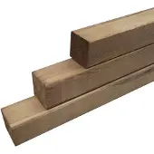 Overig Tuinpaal Vierkant Geïmpregneerd - Grenen - 88x88mm - Lengte 240cm
