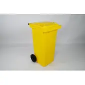 Engels Gele Afvalcontainer – 120 Liter, Hdpe Kunststof