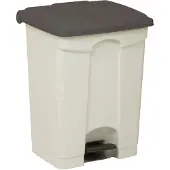 Engels Afvalbak Met Pedaal – 70 Liter, Wit Met Blauw Deksel