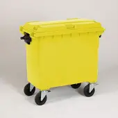 Engels Gele Afvalcontainer – 660 Liter, Hdpe Kunststof