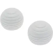 DecoMode Eindknop Gordijnroede Bol Wit 28mm 2st