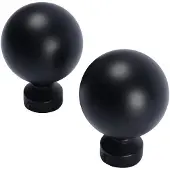 DecoMode Eindkop Bulb Zwart 20mm 2x