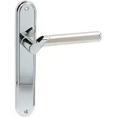 Avenue Deurkruk Op Schild Brunico - Rvs - Mat Chroom - Blind - Schild 230x40 Mm
