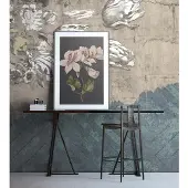 Overig Fotobehang Beton Met Tulpen 14120 - Taupe - Blauw - 2,70m X 300cm
