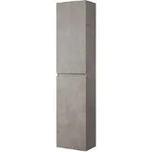 Aquazuro Hoge Badkamerkast Napoli 40cm - Betongrijs - Met 2 Deuren - 40x176x30cm