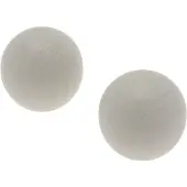 DecoMode Gordijnknop Sphere Klei Wit 28mm - 2 Stuks