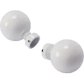 DecoMode Gordijnknop Bulb Wit Hoogglans 20mm - 2 Stuks