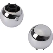 DecoMode Gordijnknop Sphere Chroom 20mm - 2 Stuks