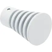 DecoMode Gordijnknop Con. Grijs Wit Hoogglans 20mm - 2 Stuks