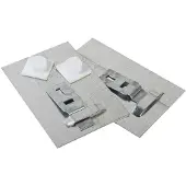 Overig Set Van 2 Metalen Platen Spiegelbevestiging 10x8cm