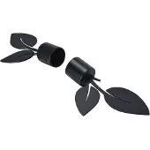 DecoMode Gordijnknop Leaf Zwart - 2 Stuks