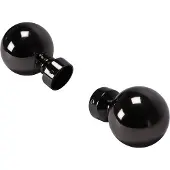 DecoMode Gordijnknop Bulb Zwart Nikkel - 2 Stuks